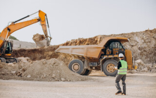 professional excavation company - land excavation concept image.